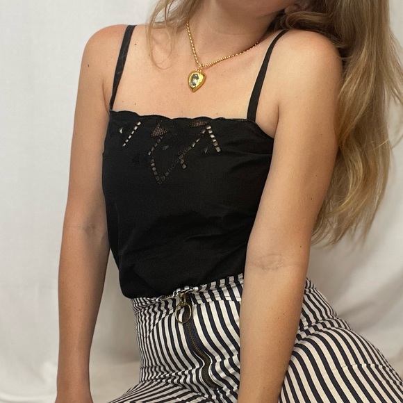 Vintage 70s Emmanuelle Khanh Cut Out Camisole - Picture 4 of 14